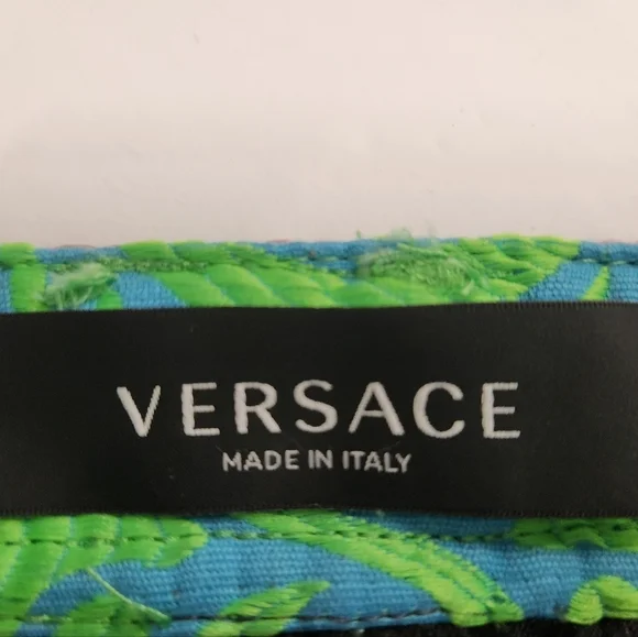 Versace Psycadellic Print Denim A  -Line Mini Skirt Italy SZ 42 - Picture 8 of 15